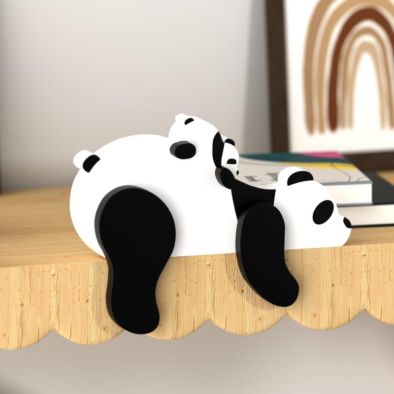 Putska Woodland Nursery Decor - Wooden Animal for Baby Boy Nursery Decor, Forest Decoration for Room, Shelf, Bedroom (Panda) - Image 4